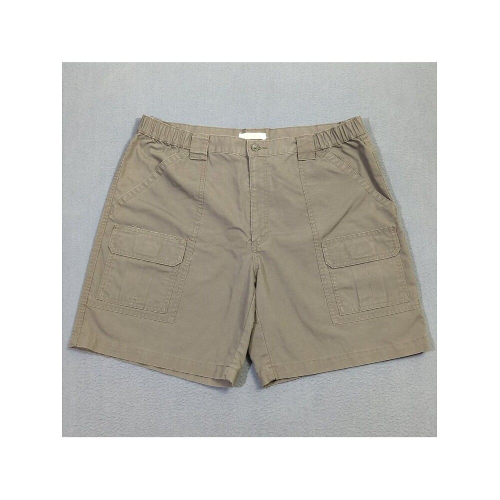 Savane Shorts Men's 38 Olive Cotton Cargo Elastic Waist